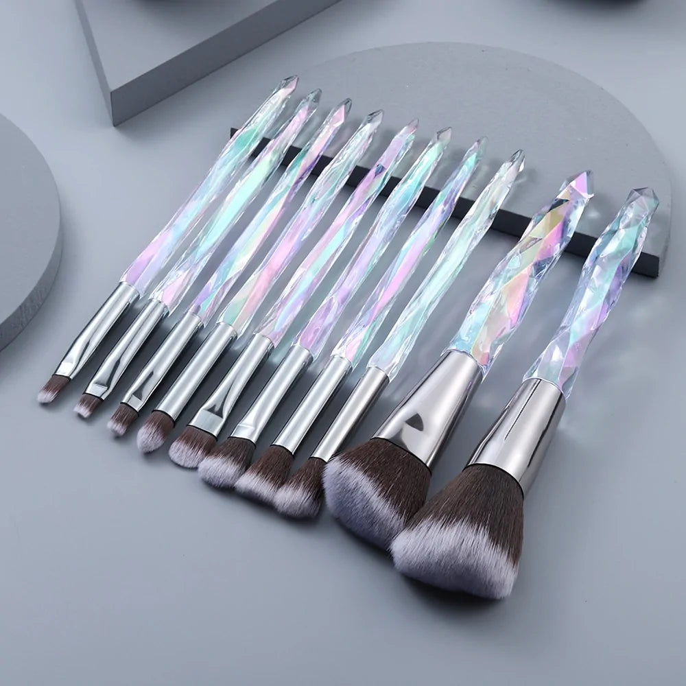 10 Piece Crystal Makeup Brushes Set (Copy)