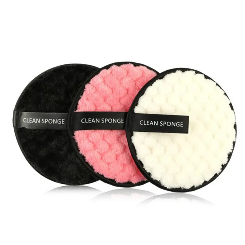 3 Pieces Reusable Microfiber Makeup Remover Pads