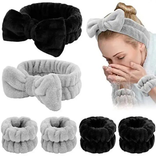 Cute Fleece Face Wash Set