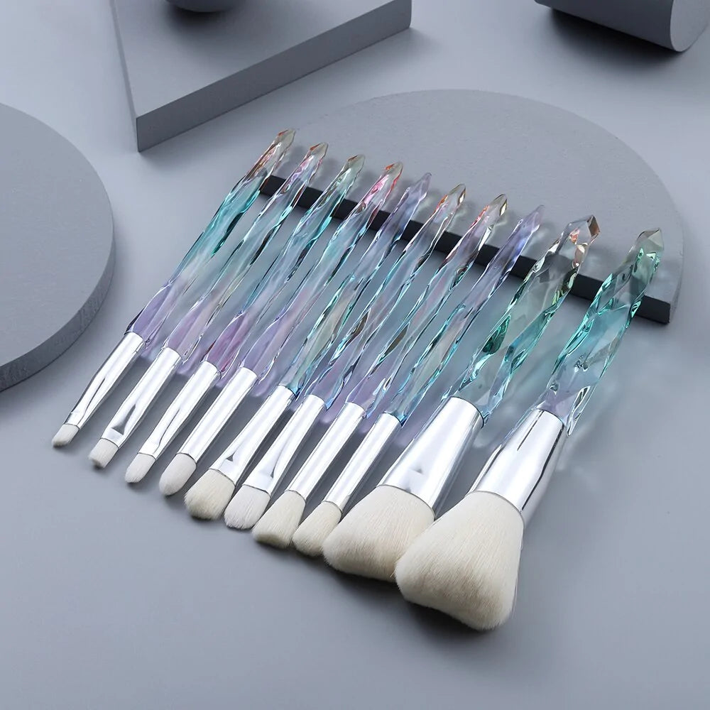 10 Piece Crystal Makeup Brushes Set (Copy)