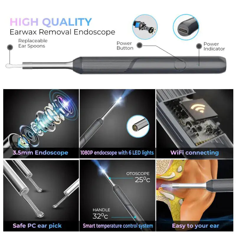 Wireless Smart Visual Ear Wax Removal Cleaner