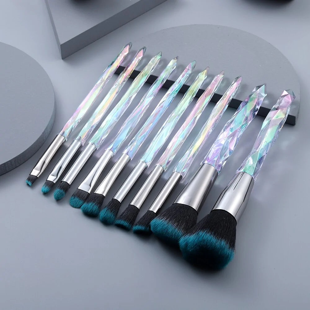 10 Piece Crystal Makeup Brushes Set (Copy)