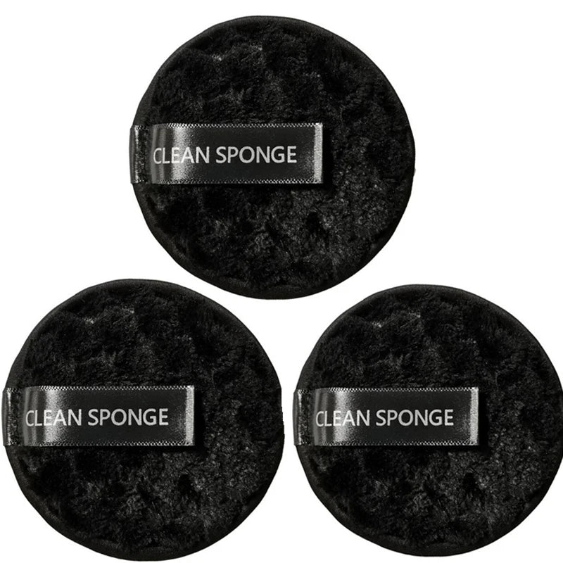 3 Pieces Reusable Microfiber Makeup Remover Pads