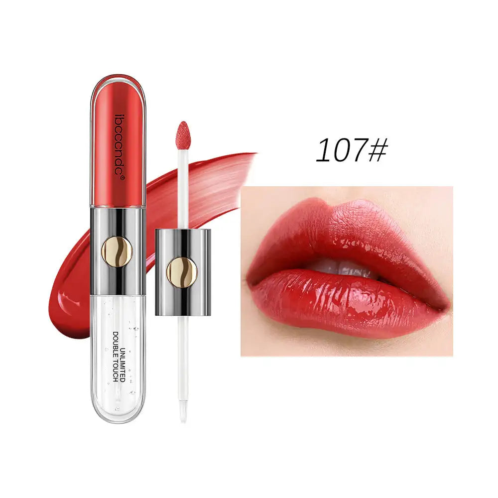 Double-Ended Matte Lip Lacquer Water Proof