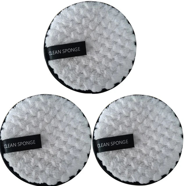 3 Pieces Reusable Microfiber Makeup Remover Pads