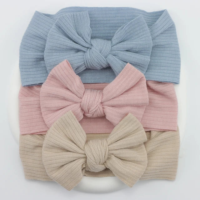 3Pcs/Lot Knit Baby Headband Bow Set