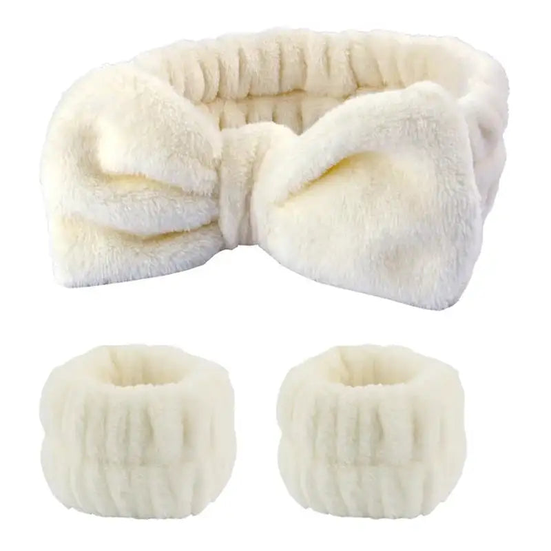 Cute Fleece Face Wash Set