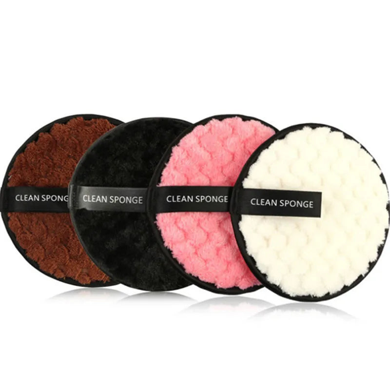 3 Pieces Reusable Microfiber Makeup Remover Pads