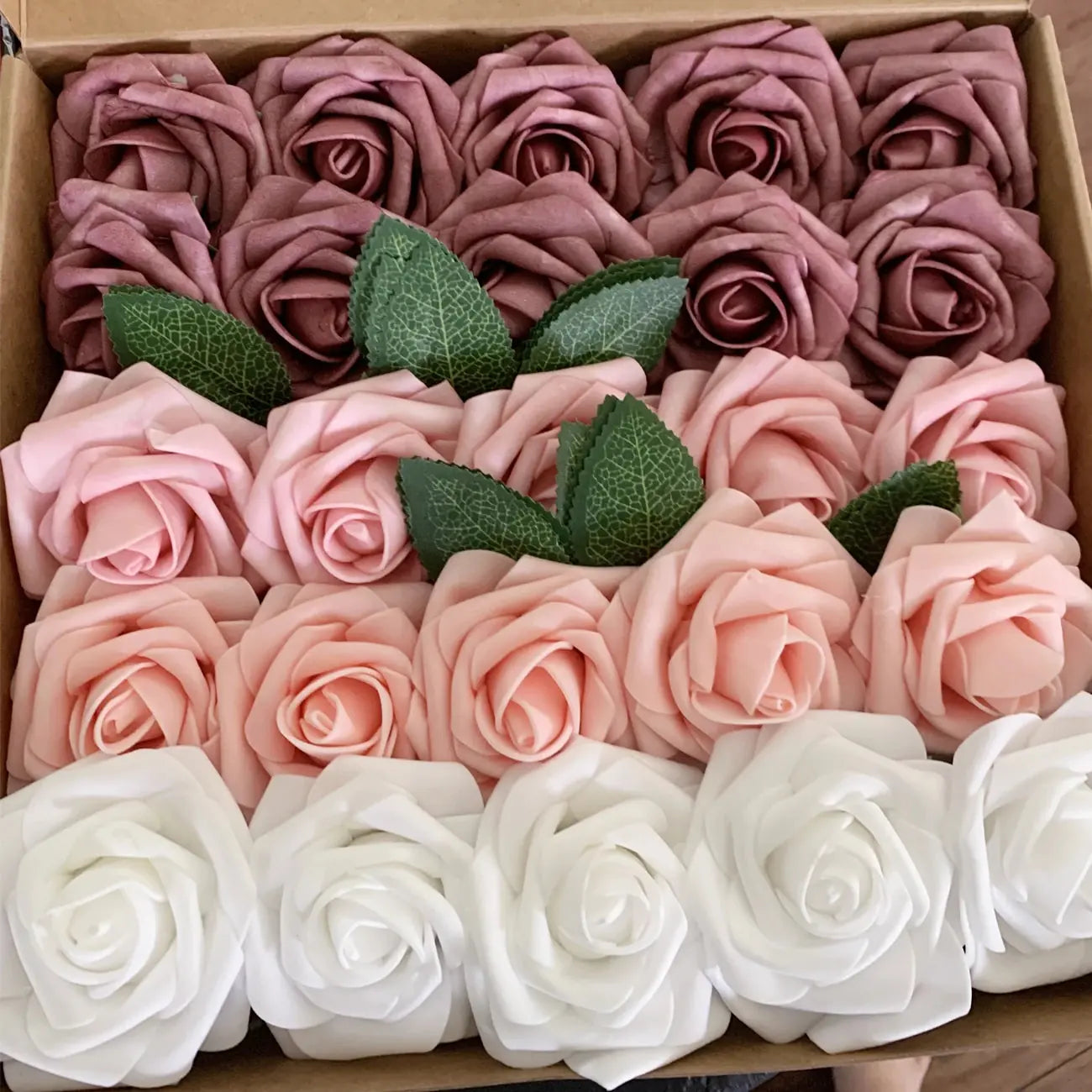 Box of scented rose petals