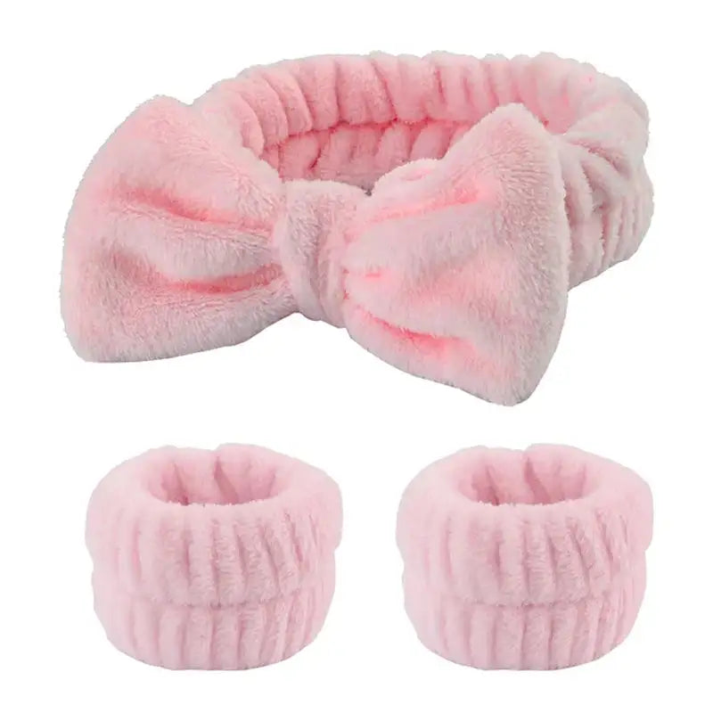 Cute Fleece Face Wash Set