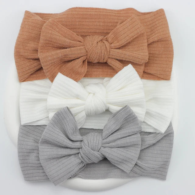 3Pcs/Lot Knit Baby Headband Bow Set