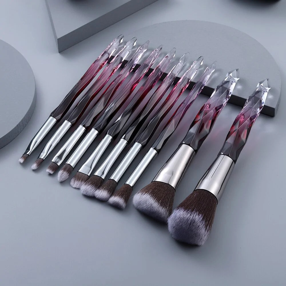 10 Piece Crystal Makeup Brushes Set (Copy)