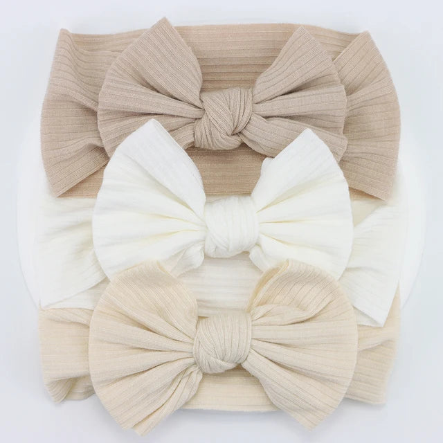 3Pcs/Lot Knit Baby Headband Bow Set