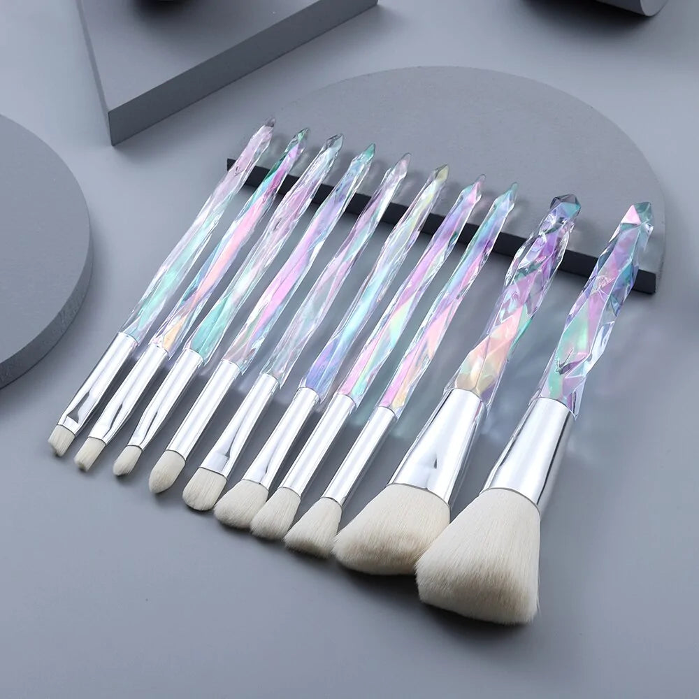 10 Piece Crystal Makeup Brushes Set (Copy)