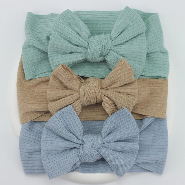 3Pcs/Lot Knit Baby Headband Bow Set