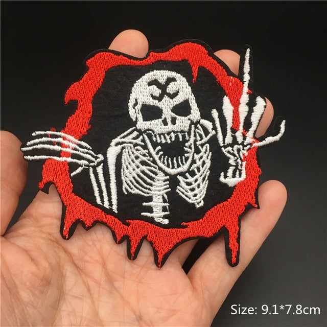 Rock Punk Clothes Patches